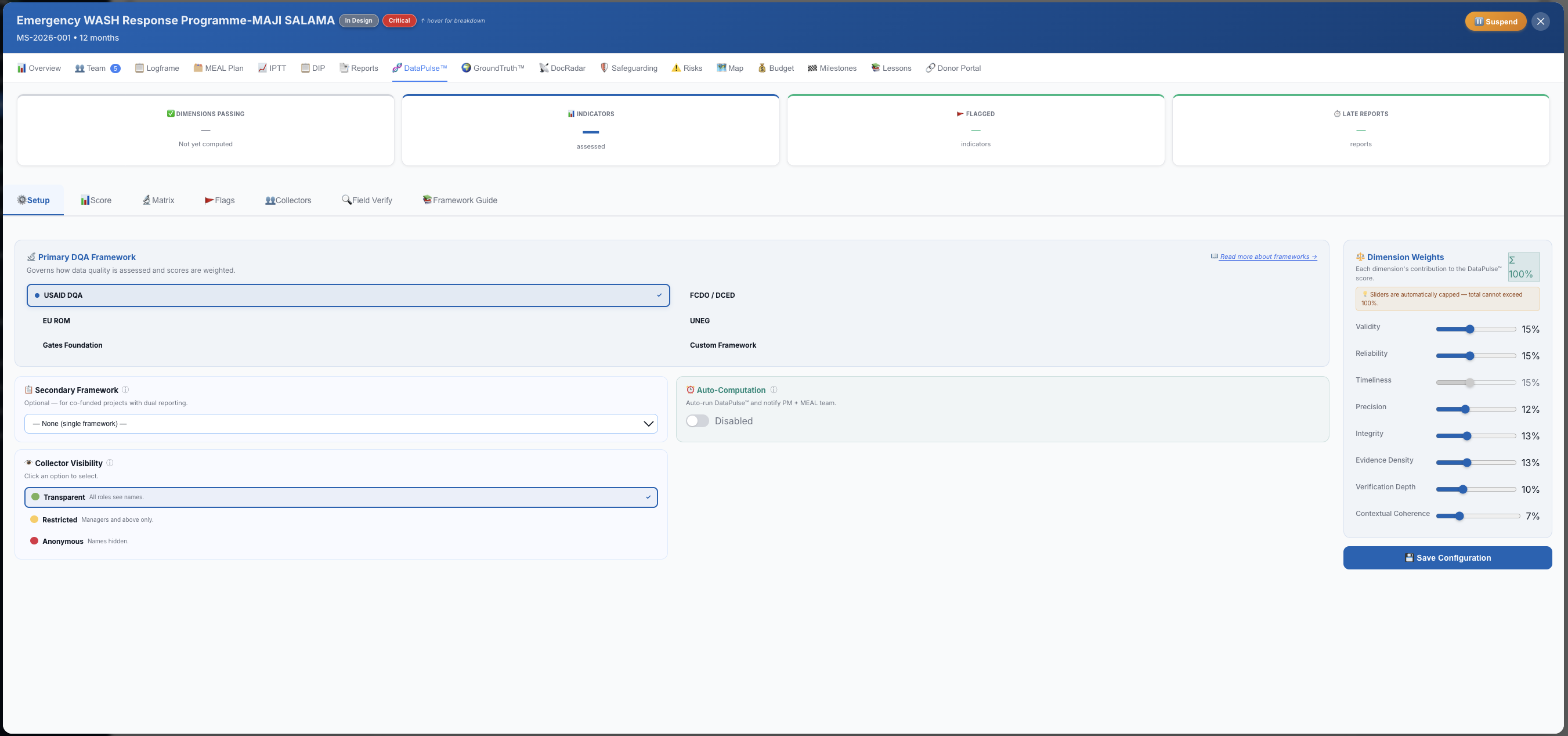 DataPulse™ framework setup